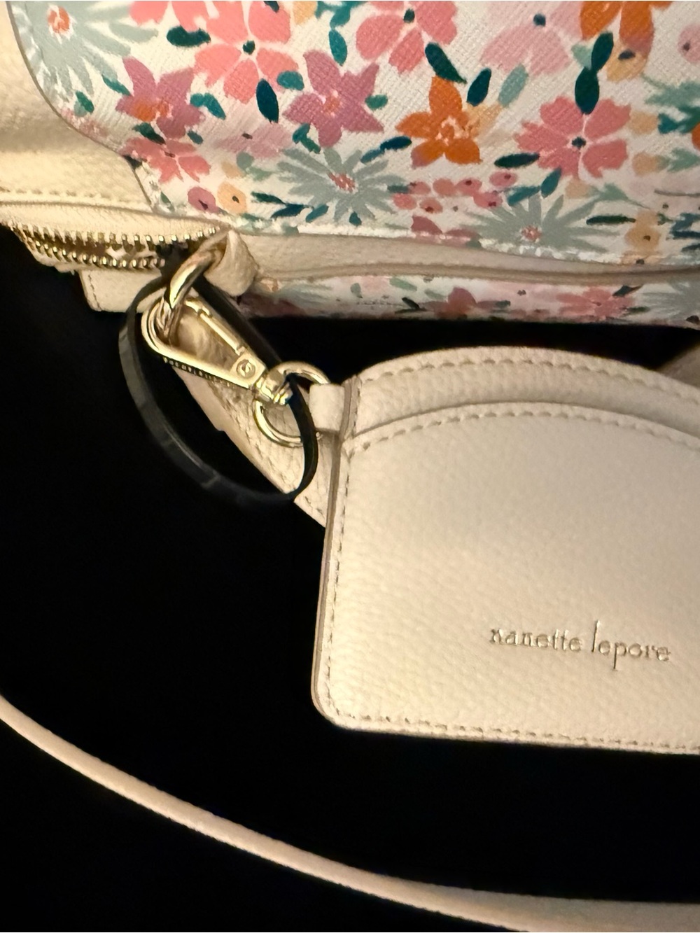 Nanette Lepore Cream Crossbody with Pink, Orange & Blue Floral Print - Picture 6 of 16